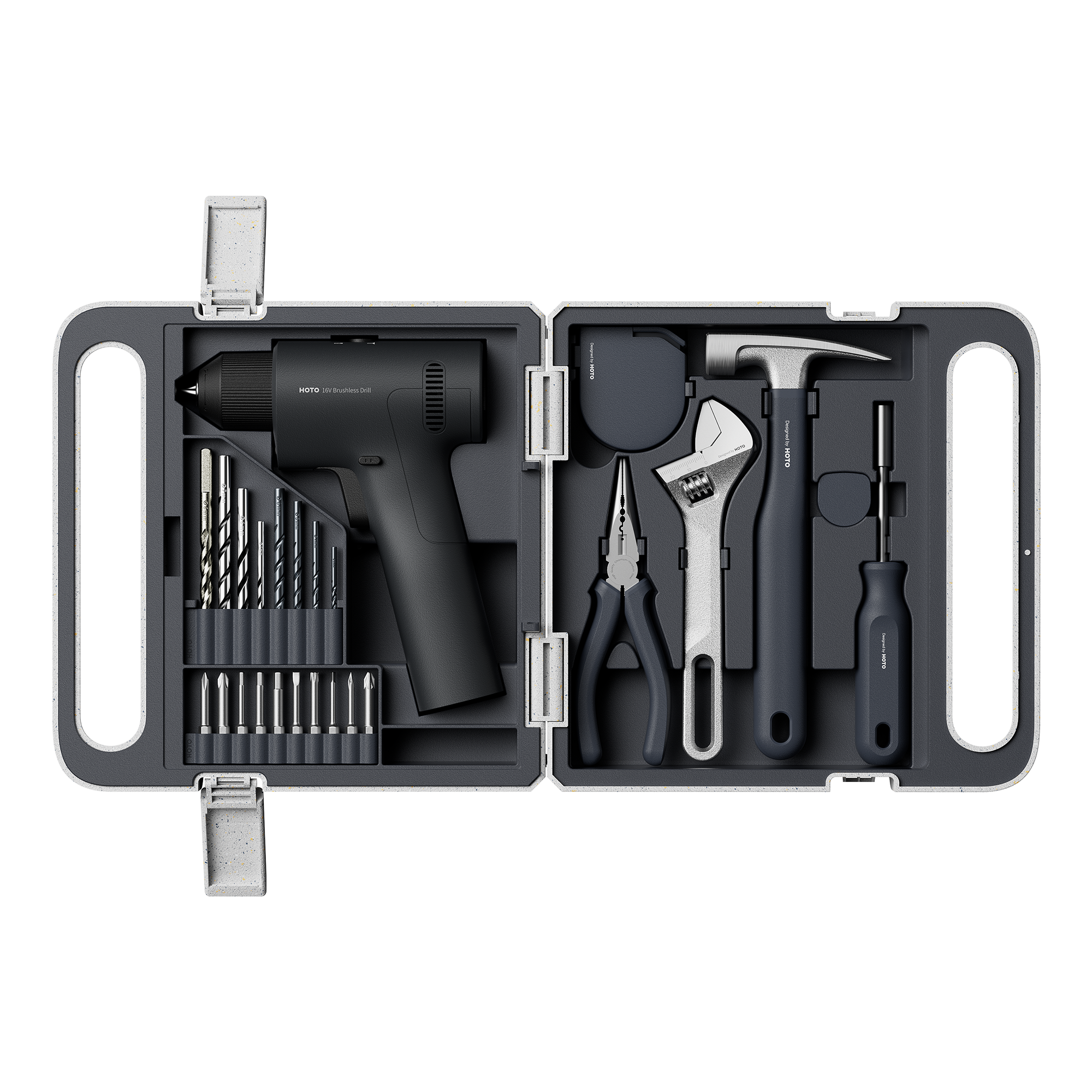 HOTO 16V Brushless Drill Tool Kit
