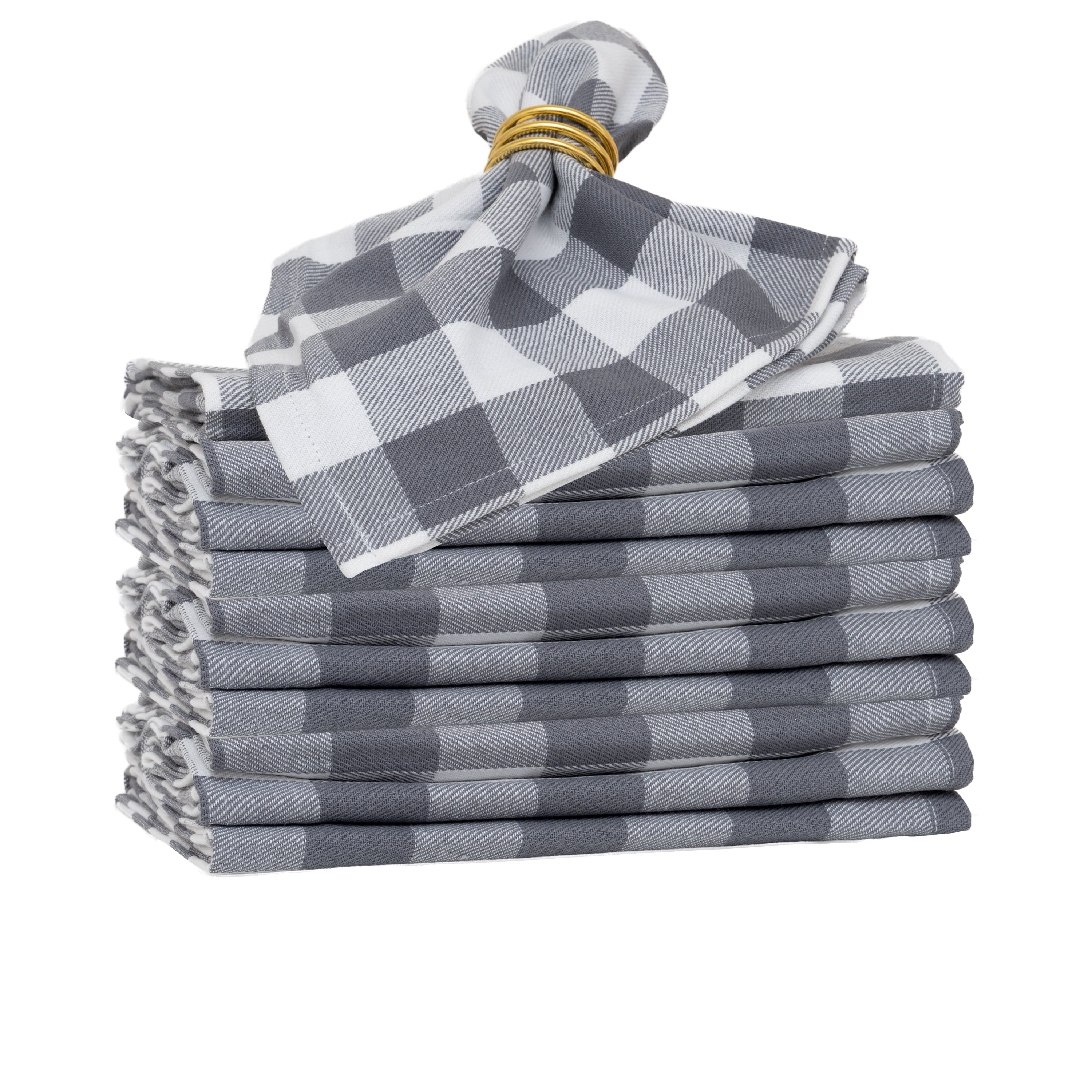 Organic Cotton Mart Plaid Dinner Napkins