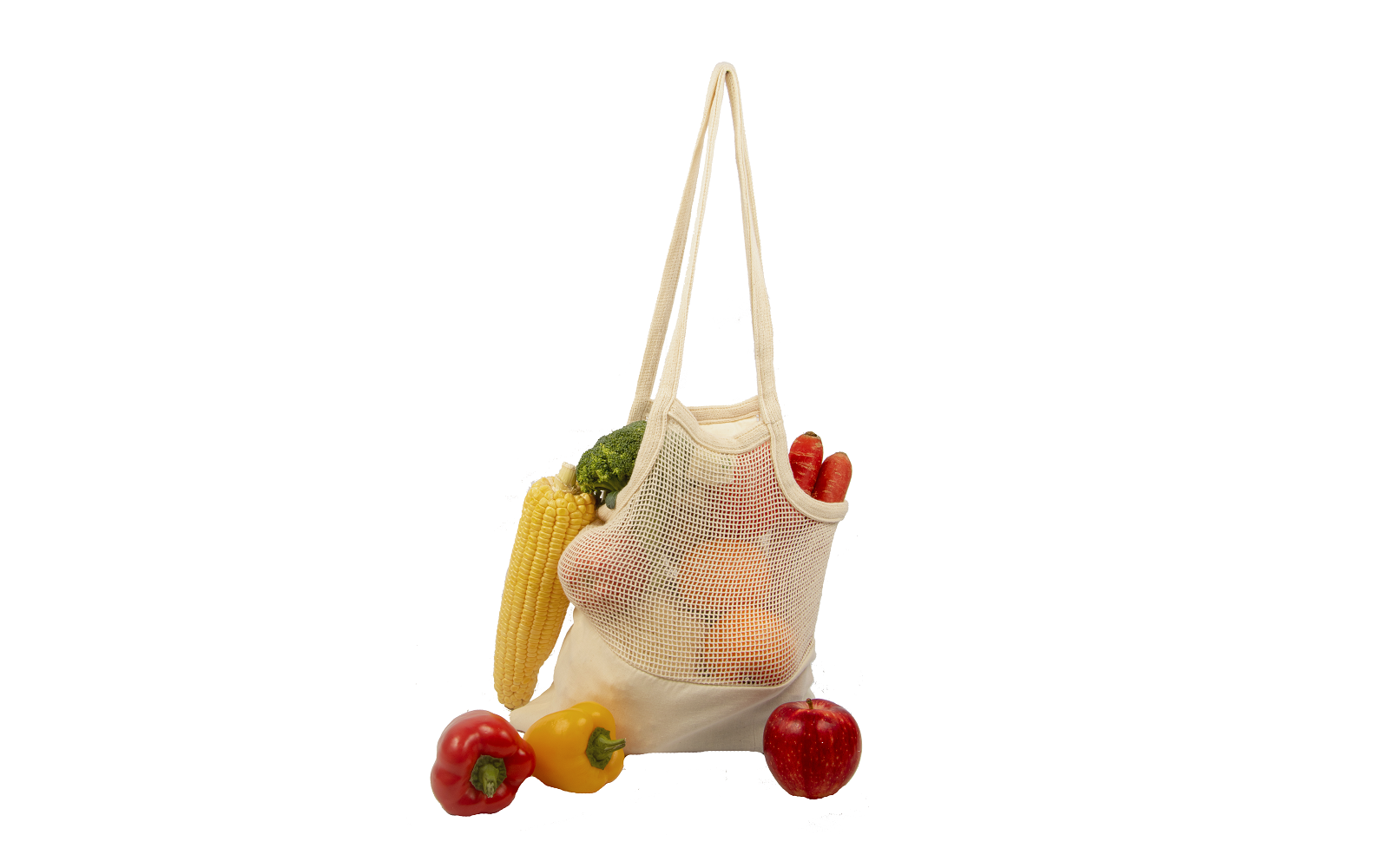 Organic Cotton Mart Mesh & Fabric Tote Bag