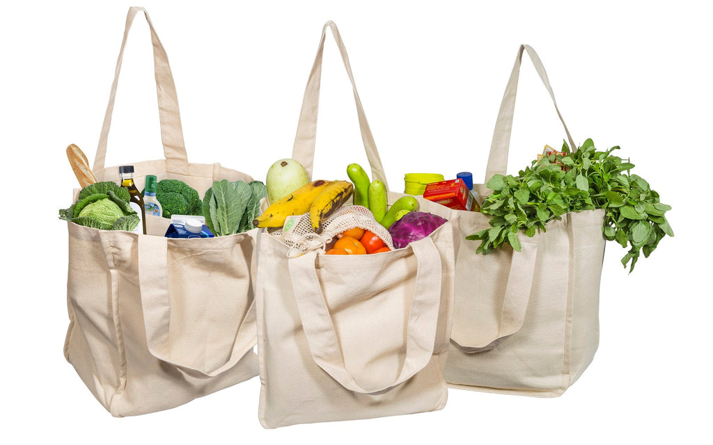 Organic Cotton Mart Canvas Grocery Tote Bags