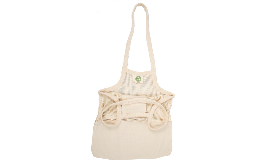Organic Cotton Mart Mesh & Fabric Tote Bag
