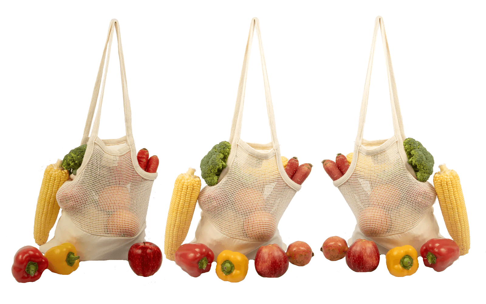 Organic Cotton Mart Mesh & Fabric Tote Bag