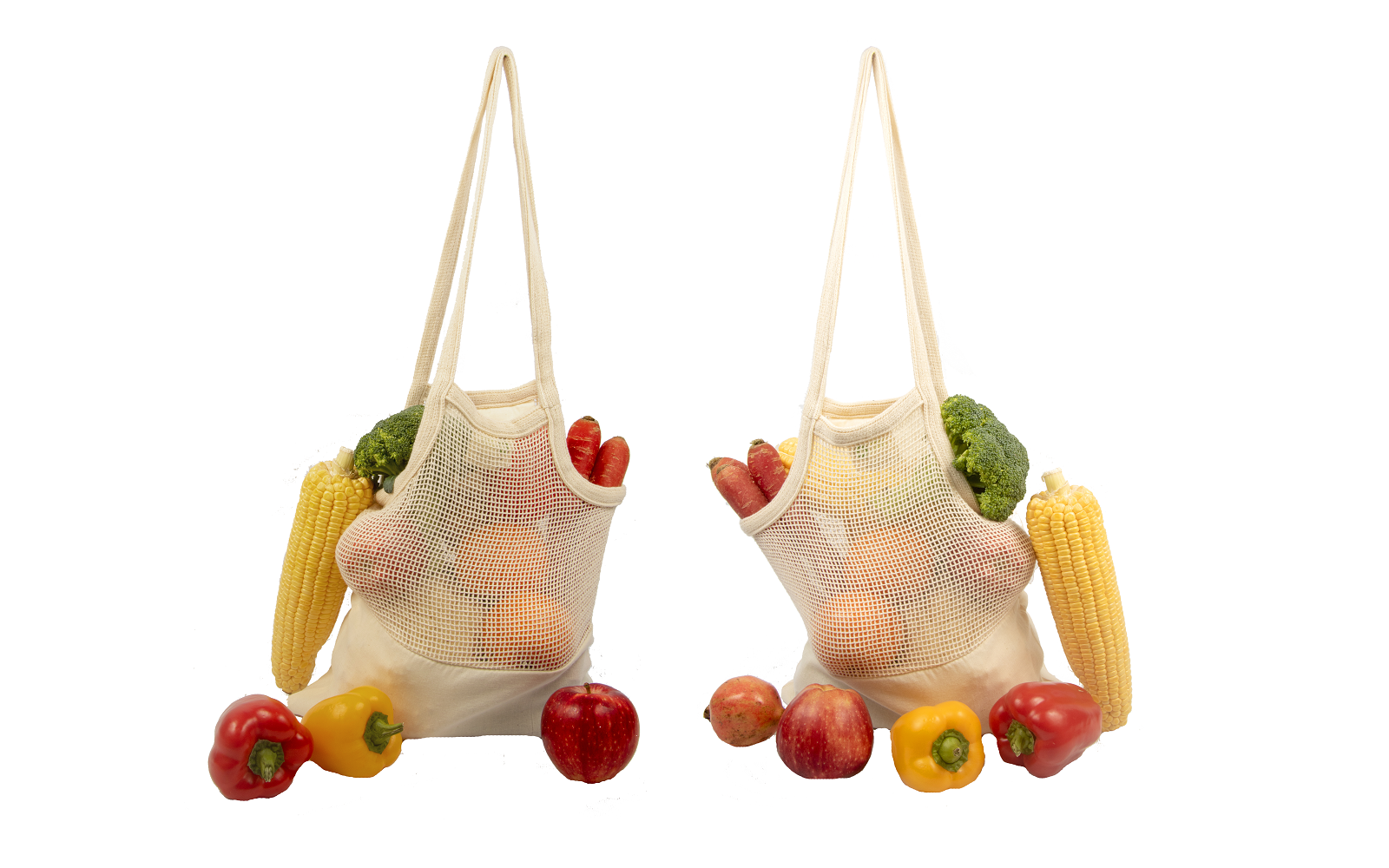 Organic Cotton Mart Mesh & Fabric Tote Bag