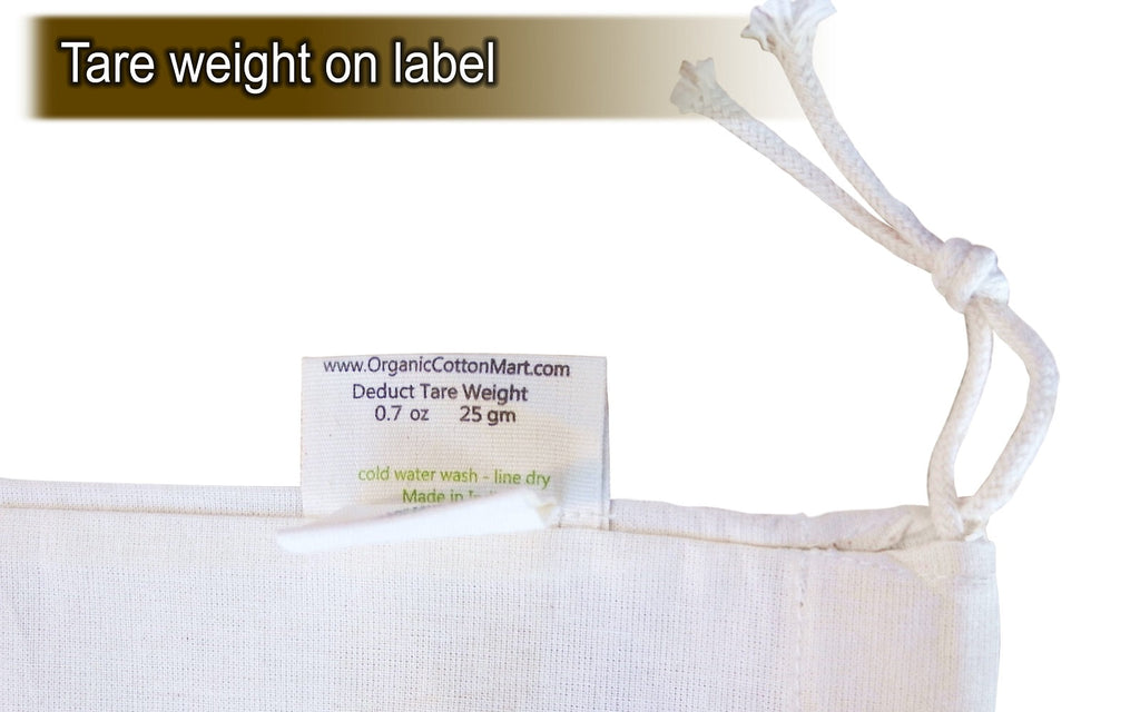 Organic Cotton Mart Muslin Produce Bags