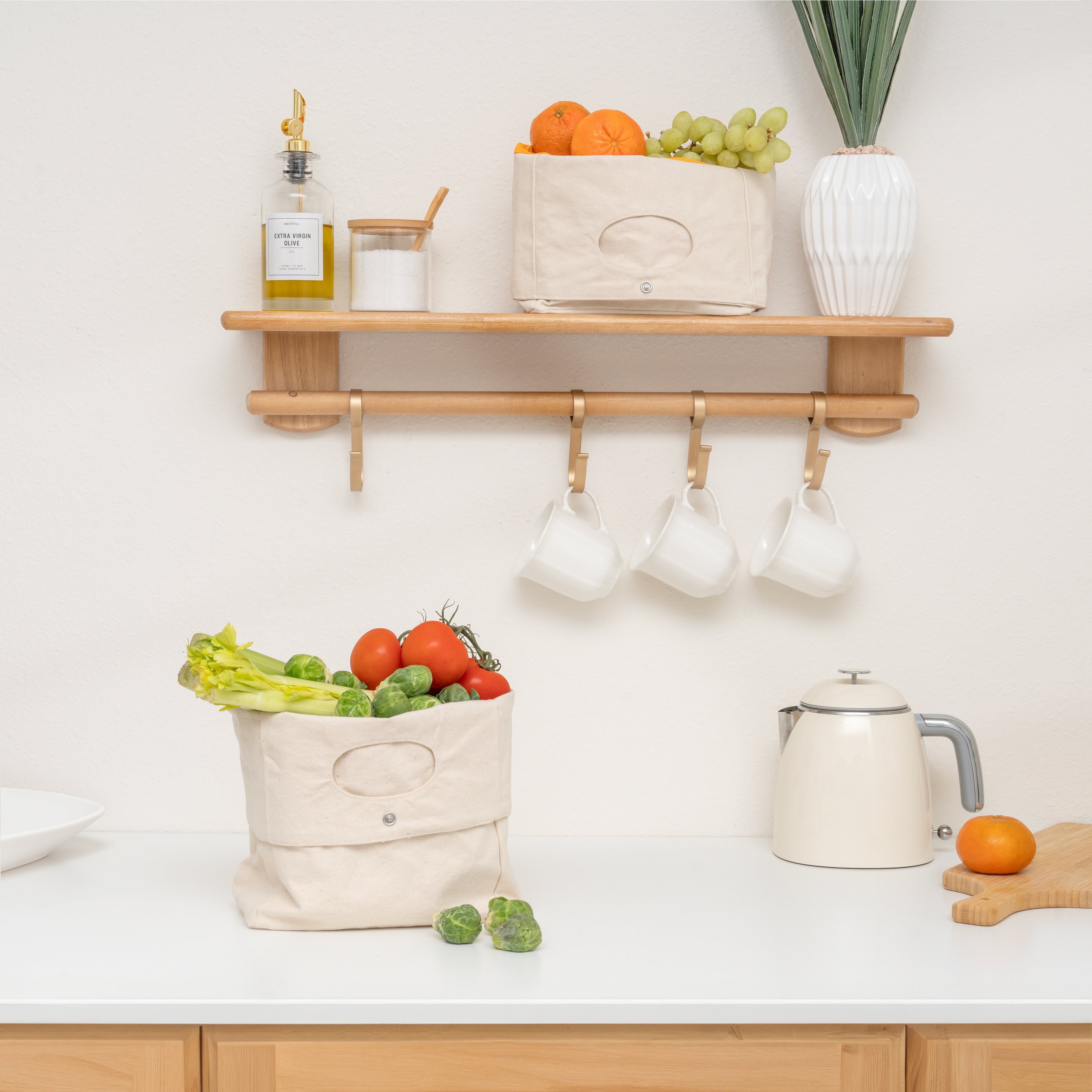 Organic Cotton Mart Canvas Basket - Set of 2