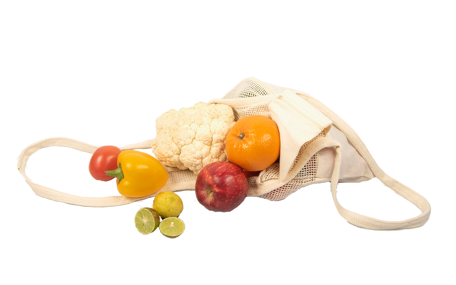 Organic Cotton Mart Mesh & Fabric Tote Bag